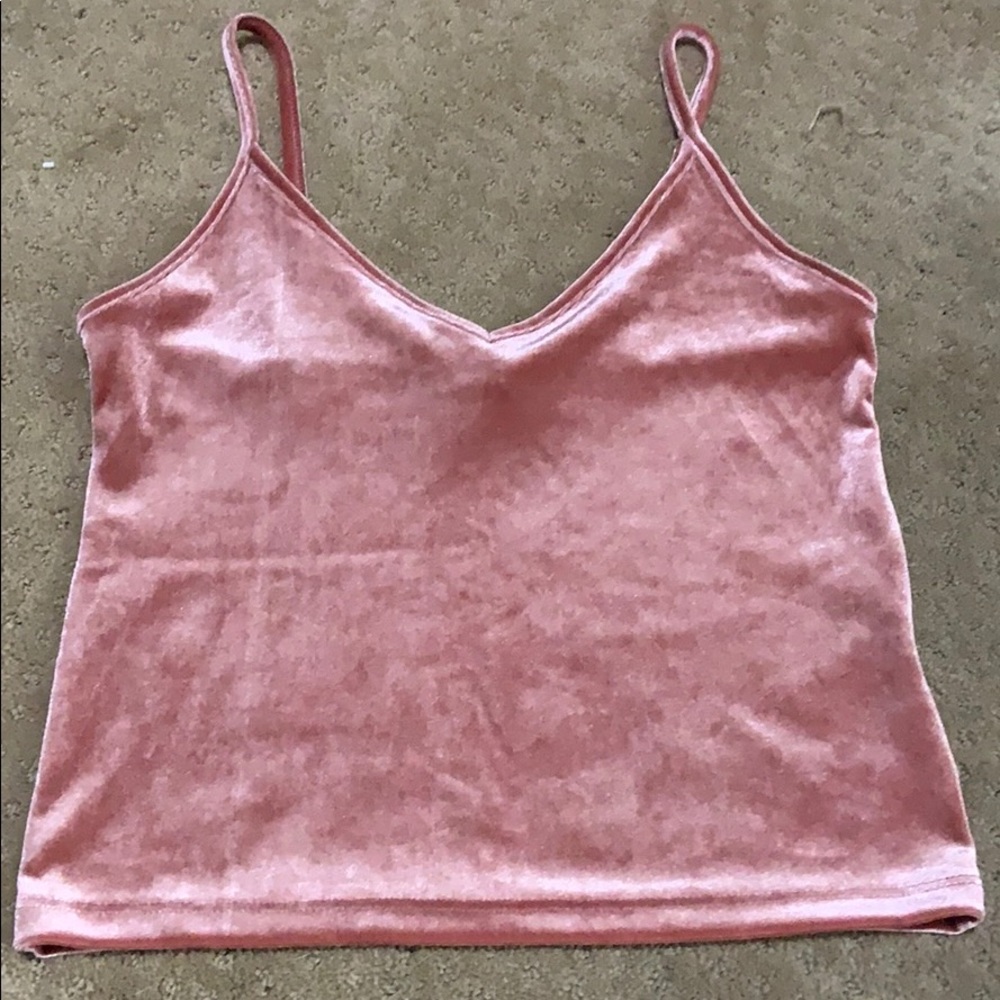 Suede cropped tank
